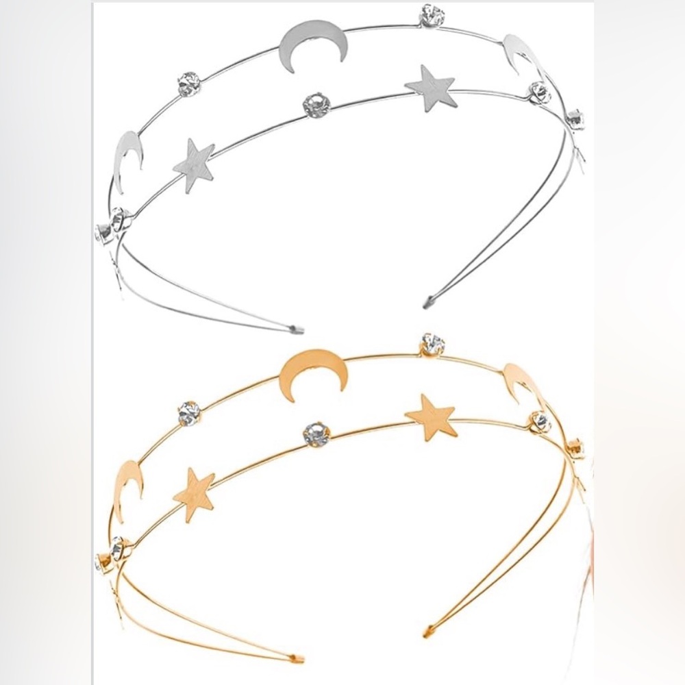 Gold and Silver Celestial Headbands
2 pieces total